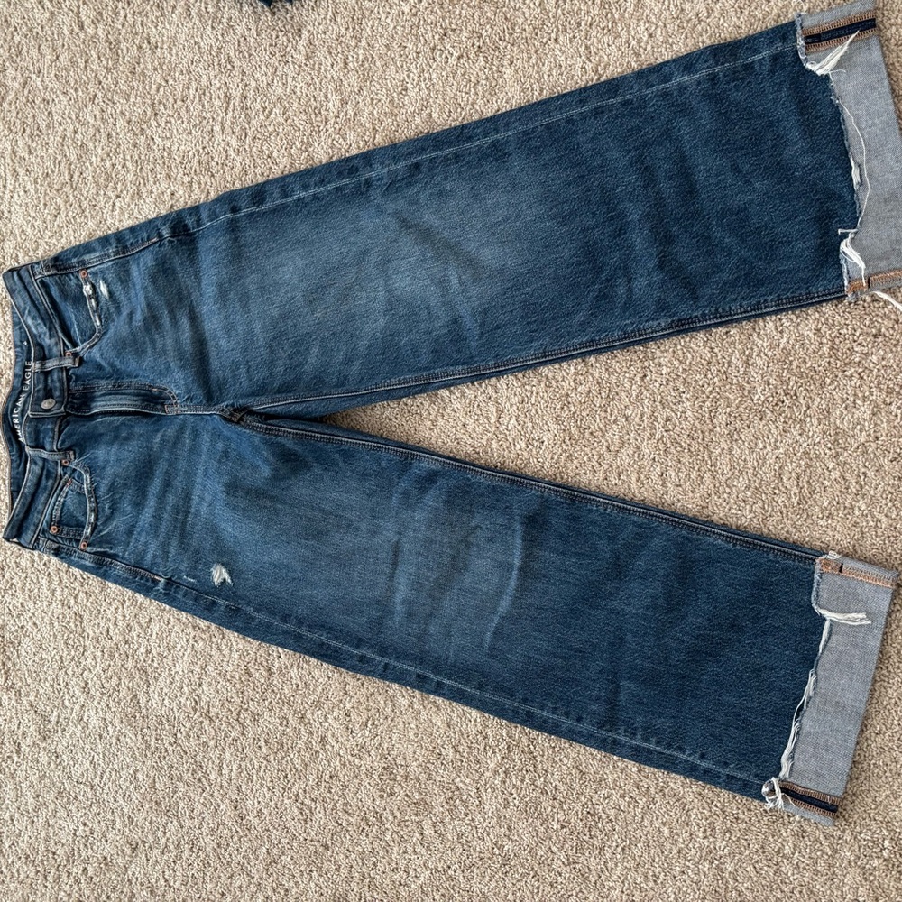 American Eagle Outfitters Dark Blue Relaxed Jeans